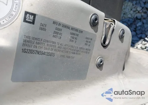 2009 Pontiac G6 from USA, damaged, VIN 1G2ZG57N594135079